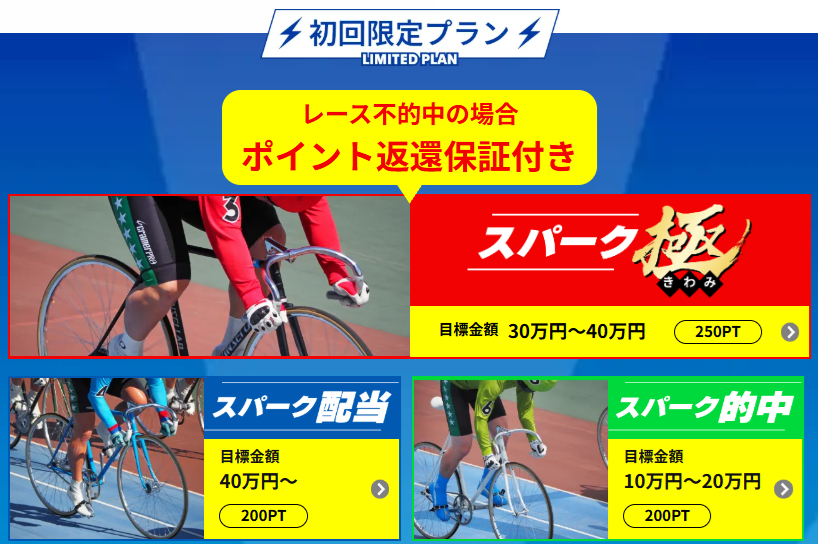 競輪スパークのプラン