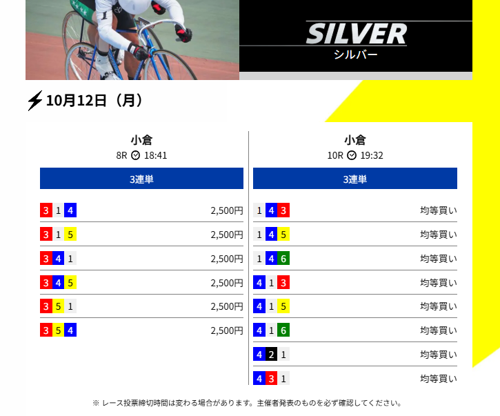 競輪スパークのSILVER