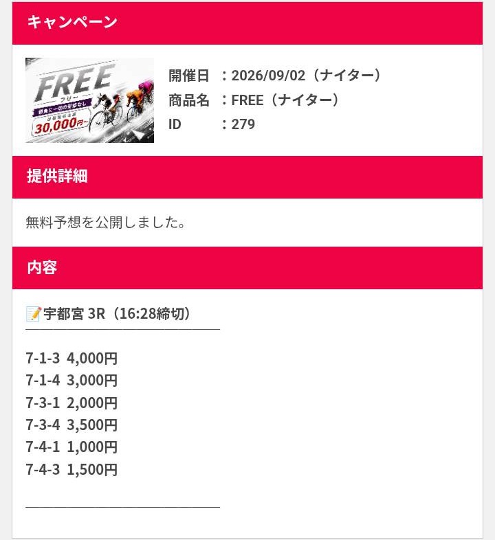 競輪グランドスラムのFREE